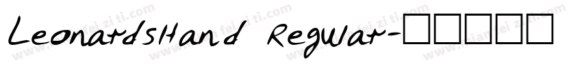 LeonardsHand Regular字体转换